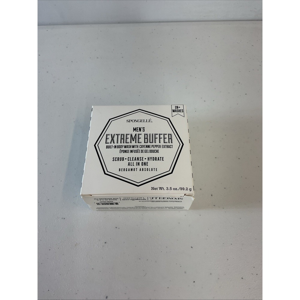 Spongelle Multi-Use Body Wash Infused Buffer  - Mens Extreme Buffer‎ Cayenne